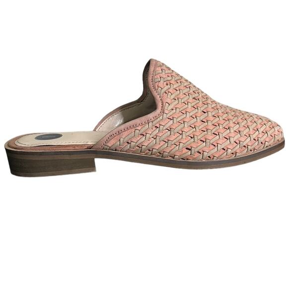 JOURNEE SIGNATURE PERRI Women's Pink‎ & Tan Woven Leather Slip-On Mule Size 9 - Picture 6 of 11